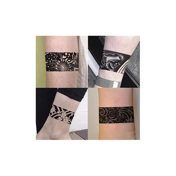 2 Sheets Waterproof Hand Back Body Art Temporary Tattoos Stickers Sun Moon