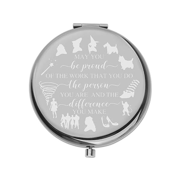 PLITI Wizard Movie Inspired Gift Fairy Tales Lover May You Be Proud of The Work That Do Compact Mirror for Fans (Be WOZ CMrg)
