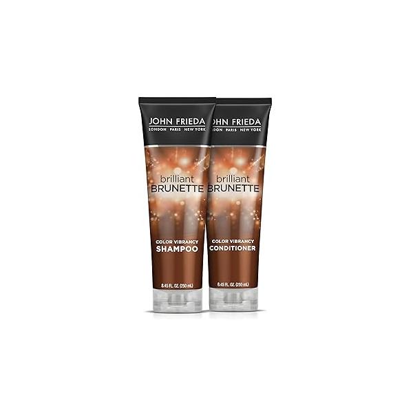 John Frieda Brilliant Brunette Multi-Tone Revealing Color Protecting Duo Set Shampoo and Conditioner, 8.45 Ounce, 1 Each