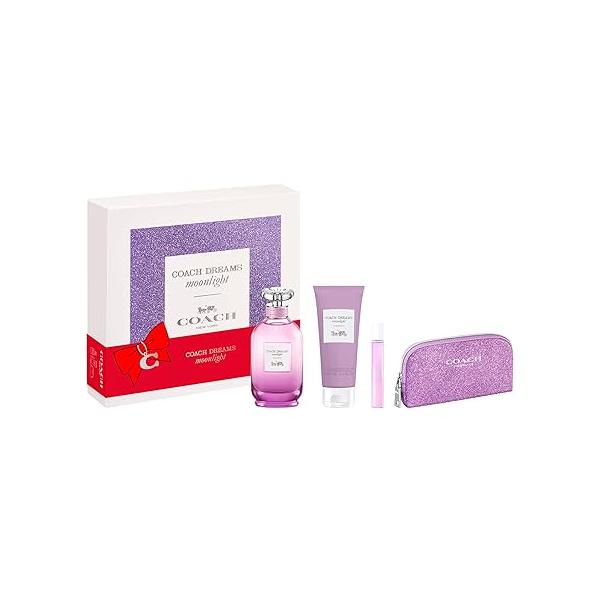 Coach Dreams Moonlight 4 Piece Eau de Parfum Gift Set (Eau Spray, Travel Pouch)