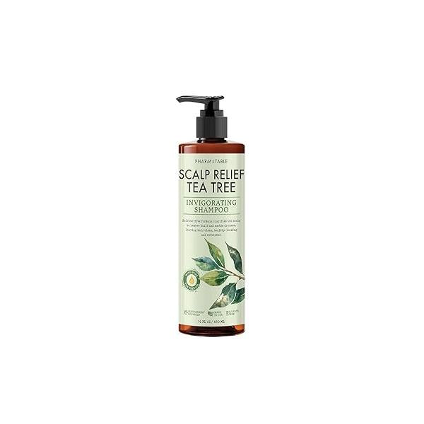 Tea Tree Shampoo For Men and Women, Deep Cleansing Sulfate-Free Formula - Relief for Dry Itchy Scalp Infused with oil, Mint, Biotin Vitamin E, 16.2oz