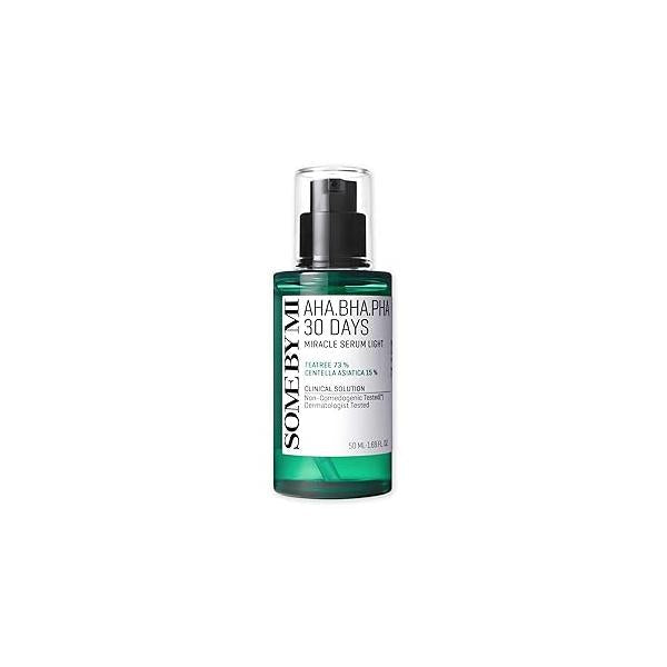 SOME BY MI AHA BHA PHA 30 Days Miracle Serum - 1.69oz, 50ml Daily Centella Ampoule with Niacinamide for Soothing, Calming and Clear Skin Pore, Sebum Blackhead Care Korean