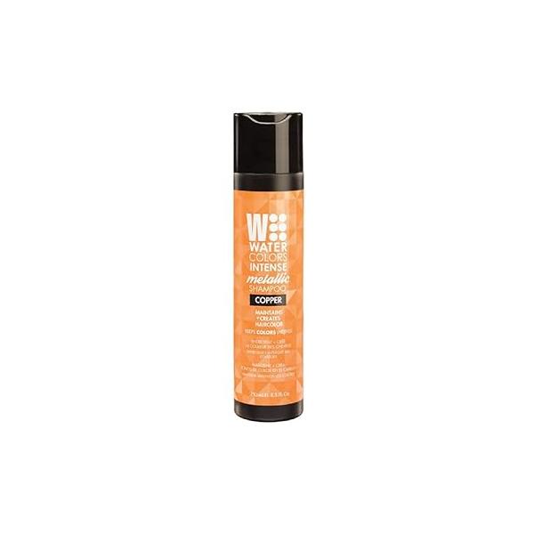 Watercolors INTENSE METALLIC Semi Permanet Color Depositing Shampoo-Sulfate & Paraben Free to Maintain Enhance Hair 8 fl oz - COPPER