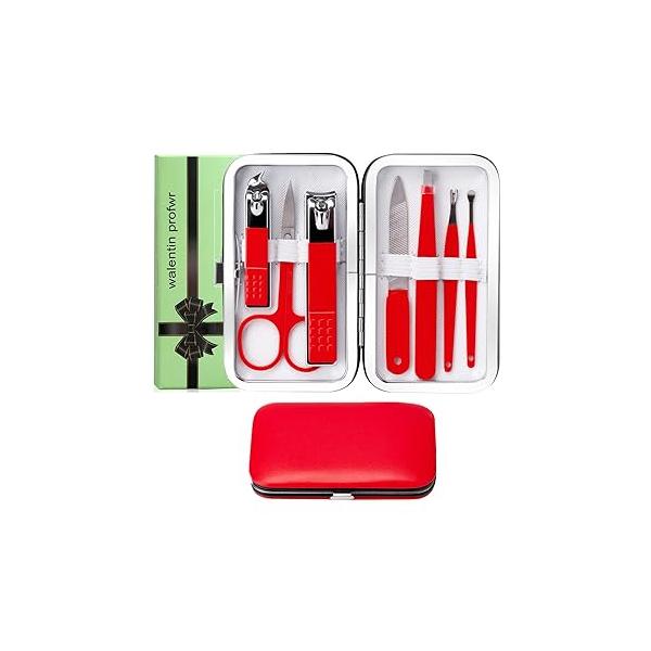 Manicure Set Nail Clipper Men Women Clippers Toenail Fingernail Cutters Personal Care Tools Pedicure with Travel Case Grooming Kit Present for Family Friends