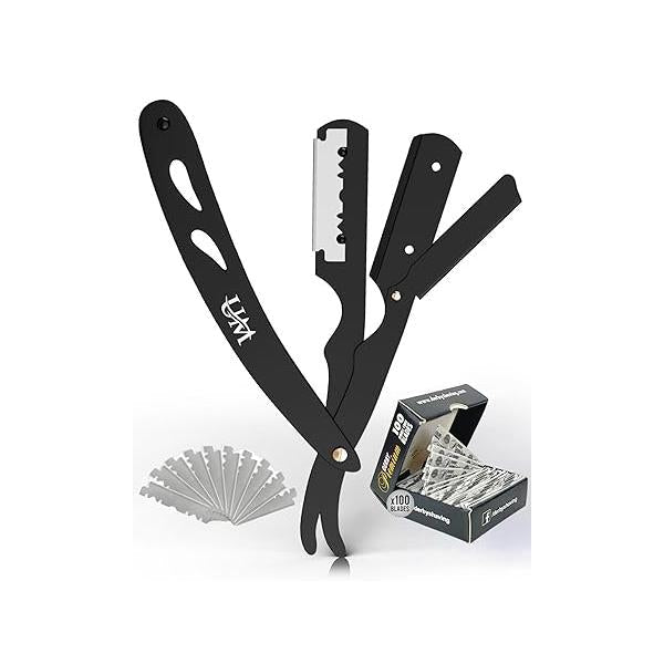 UM Supplies Straight Razors For Men Beard Shaving Knives Professional Barber Edge Razor Kit Close Shave Cut Throat Safety Navajas Para Barbero Shavette