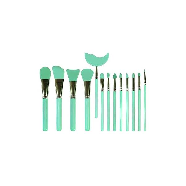 LORMAY 13 Pcs Silicone Brush Set. Perfect Applicators for Epoxy Resin Crafting, Facial Mask, Mascara Shield and Eyeshadow Shield.and Cream Beauty Products (Purple)