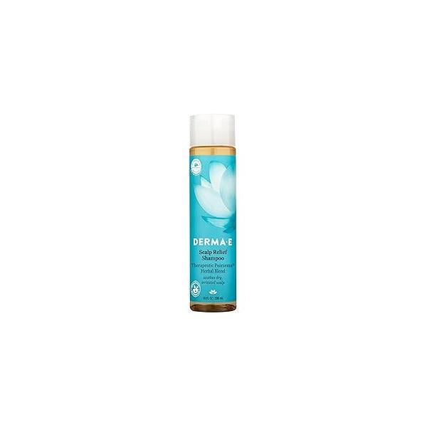 Derma E Scalp Relief Shampoo with Psorzema Herbal Blend - All Natural Treatment & Dandruff Soothes Itchy and Promotes Health, 10 Fl oz