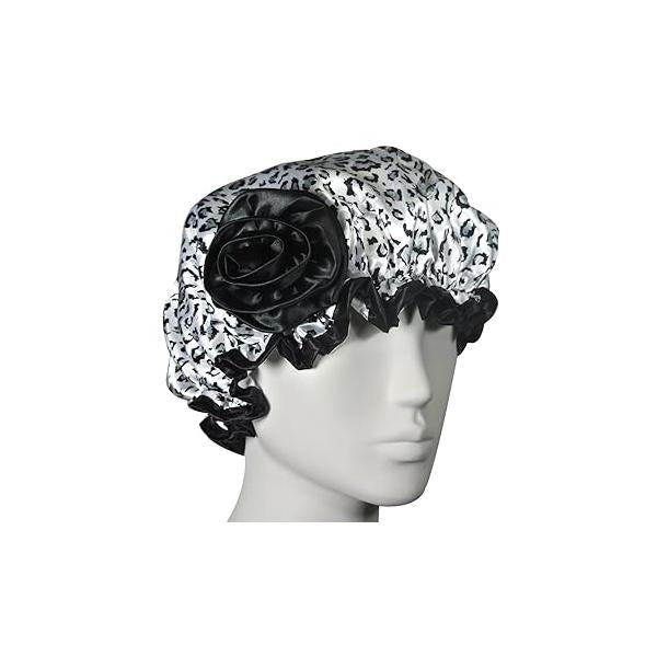 Stylish Satin Shower Cap - Zebra