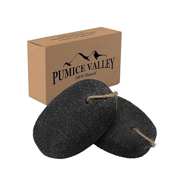 Pumice Stone - Natural Earth Lava Black Callus/Corn Remover for Feet Heels and Palm Pedicure Exfoliation Tool Dry Dead Skin Scrubber Health Foot Care
