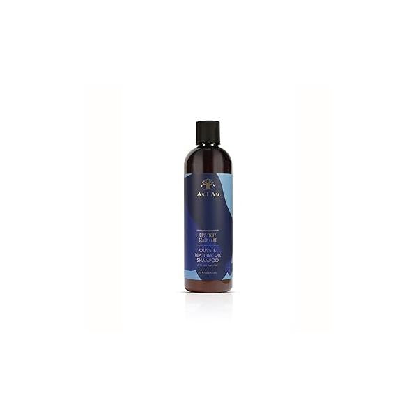 As I Am Dry & Itchy Scalp Care Shampoo - 12 ounce Fights Dandruff and Seborrheic Dermatitis Enriched with Zinc Pyrithione, Olive Oil, Tea Tree Oil