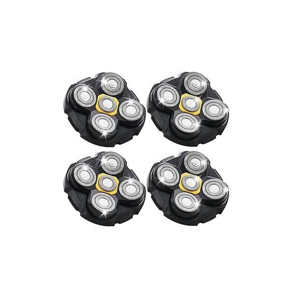 Shaver Replacement Heads Compatible with Microtouch Titanium Head Shaver, for Bald Men 3 Pack
