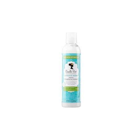 Camille Rose Coconut Water Leave in Conditioner, Concentrated Hair Detangler Treatment for Maximum Hydration and Shiny, Silky, Soft Strands, 8 oz