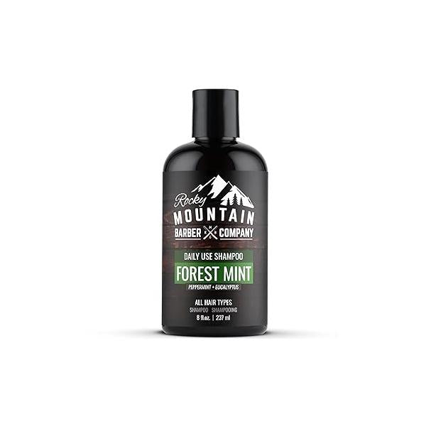 Rocky Mountain Barber Company Men's Shampoo - Tea Tree Oil, Peppermint & Eucalyptus for All Hair Types
