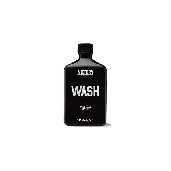Victory Barber & Brand Beard Wash - Made in USA, Men's All-in-One Shampoo and Conditioner, Hydrating, Smoothening, Softening, 8.4 Fl Oz