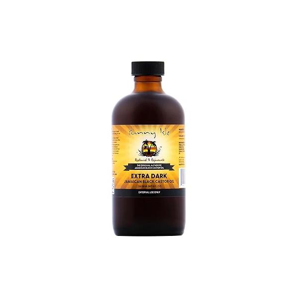 Sunny Isle Extra Dark Jamaican Black Castor Oil, 8 fl. oz. | 100% Natural High Potency Treatment for Hair, Scalp