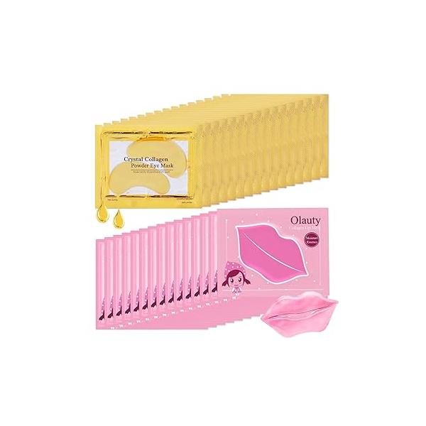 Under Eye Patches (30 Pairs) - 24K Gold Mask Enriched with Collagen Reduce Dark Circles, Puffy Eyes, Undereye Bags, Wrinkles, Nourish Skin, Gel Gifts for Women Men