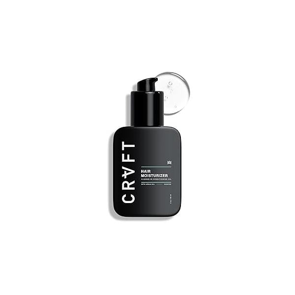 CRVFT Daily Leave in Conditioner For Men [OIL] | 30 Day Supply Men's Hair Moisturizer Oil Dry/Damaged Scented (3oz) AM