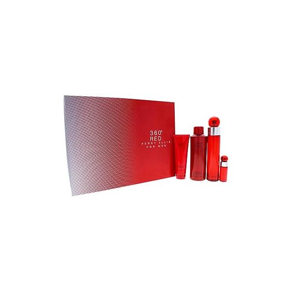 Perry Ellis 360 Red 4 Piece Gift Set for Men 3.4oz