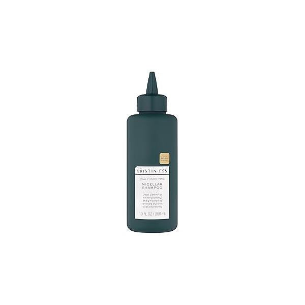 Kristin Ess Hair Scalp Purifying Micellar Shampoo for Deep Cleansing + Hydrating - Removes Build Up, Shine Boosting, Vegan, Sulfate Free Shampoo, Color Safe Keratin Safe, 10 fl oz