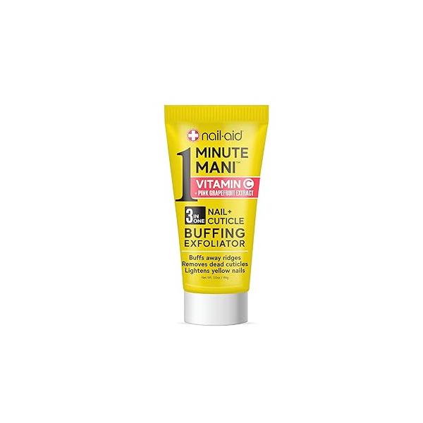 Nail-Aid - Vitamin C + Pink Grapefruit Extract 3-In-1 Nail Cuticle Buffing Exfoliator