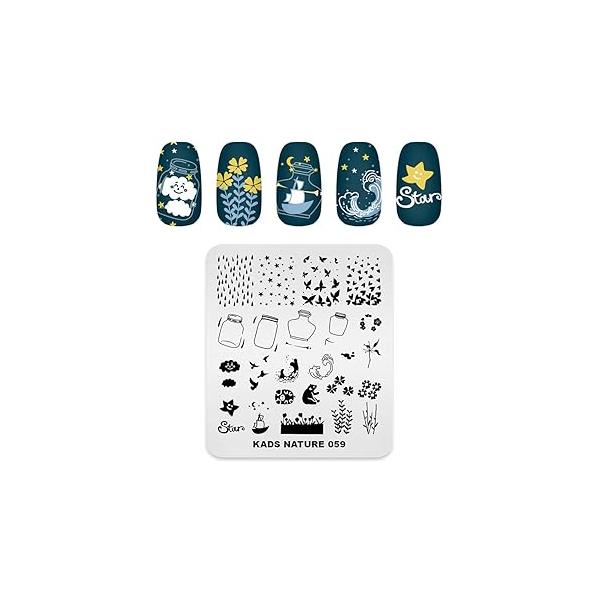 KADS Nail Stamp Plate Decoration Stamping Template Nature Series Design DIY Tool (NA061)