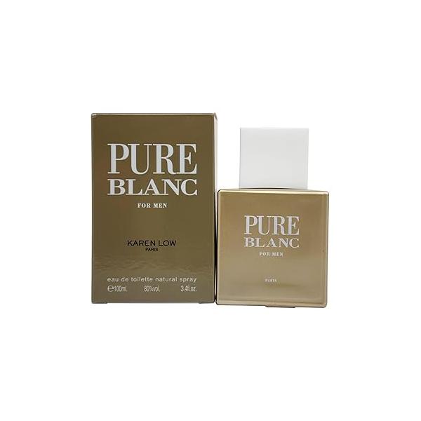 Karen Low Pure Blanc Eau De Toilette Spray for Men, 3.4 Ounce