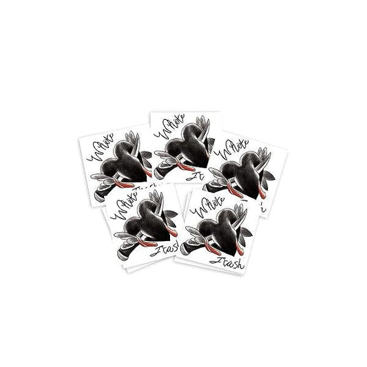 7 Sheets Snake Heart Temporary Tattoos - Halloween Tattoo for Women Men, Adults, Cosplay, and Party Makeup, Fake