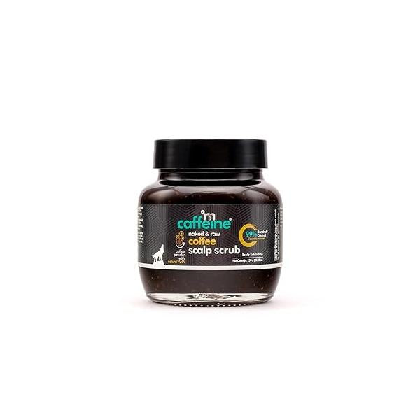 mCaffeine Naked and Raw Coffee Scalp Scrub - Cleanser Dandruff Removal Suitable for All Hair Types Natural Aha Exfoliation 8.82 oz