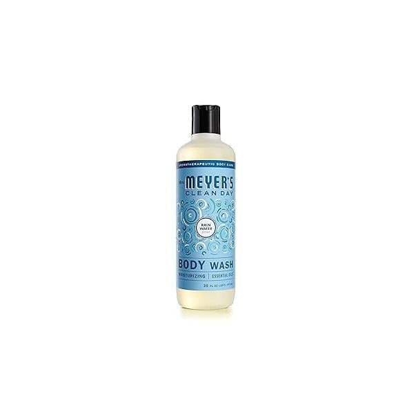 MRS. MEYER'S CLEAN DAY Moisturizing Body Wash for Women and Men, Biodegradable Shower Gel Formula Made with Essential Oils, Rain Water, 16 oz
