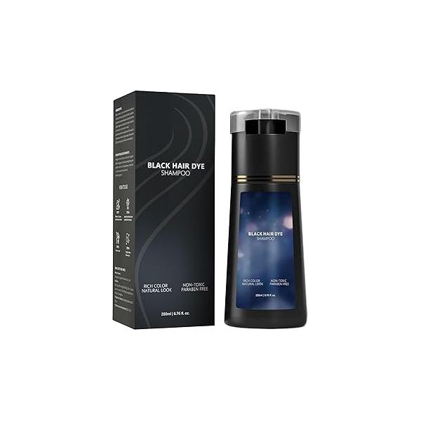 Hair Dye Shampoo, Instant Gray Coverage & Natural Color for Women/Men, Long-Lasting Gentle Formula (Dark Brown)