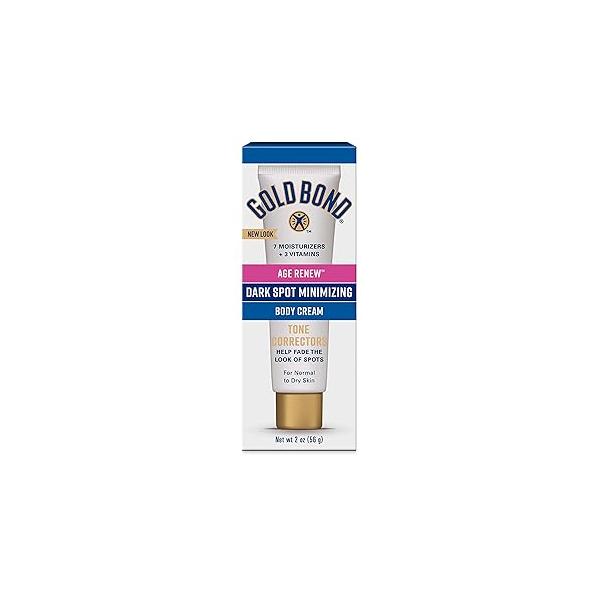 Gold Bond Age Renew Dark Spot Minimizing Body Cream, 2 oz., With No Bleaching Agents