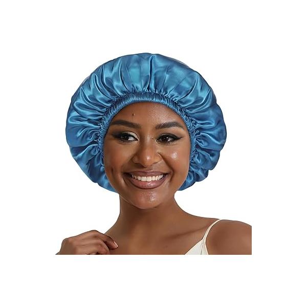 Hat Hut Satin Bonnet Silk for Sleeping Hair Cap Curly Wrap Reversible