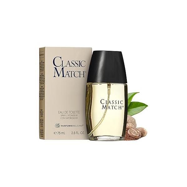 Parfums Belcam Classic Match for Men, Inspired by Designer Eau de Toilette Spray, 2.5 Fl Oz