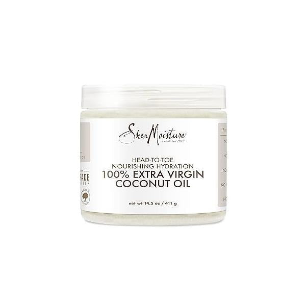 SheaMoisture Body Moisturizer For Dry Skin 100% Extra Virgin Coconut Oil Nourishing Hydration Soften And Restore Hair 14.5oz