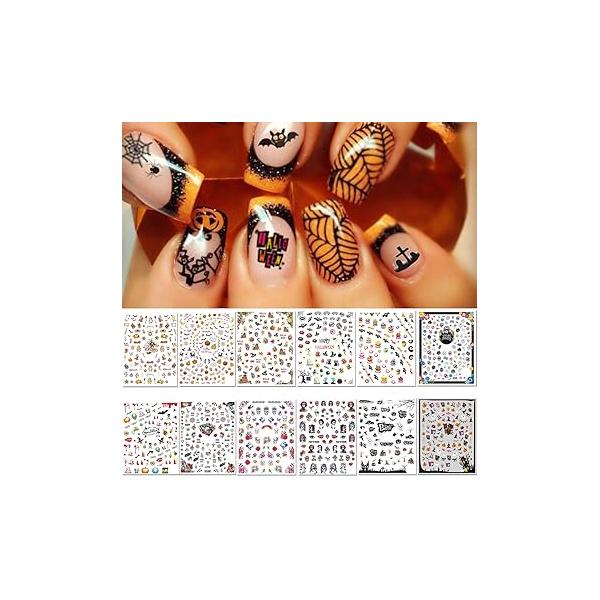 TailaiMei Summer Nail Decals Stickers, Self-Adhesive DIY Design Art Decorations (12 Sheets)