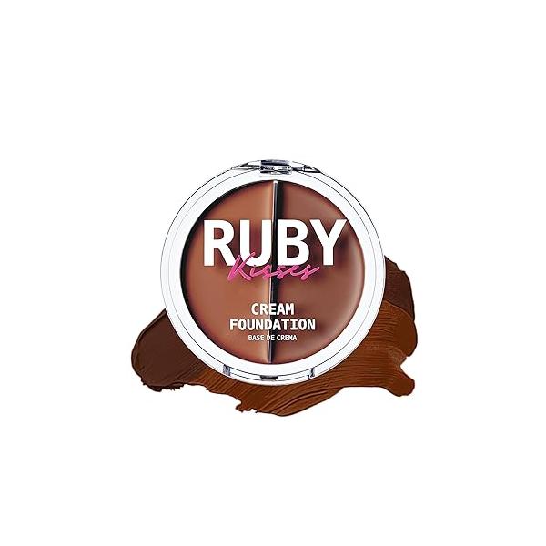 Ruby Kisses 3D Face Creator Cream Foundation & Concealer, 12 Hours Long Lasting, Medium to Full Coverage, Non-Greasy, Ideal for Makeup Contour Palette (Level 3)