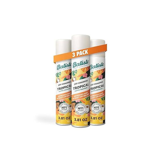 Batiste Tropical Dry Shampoo, Waterless 3.81oz 3 pack