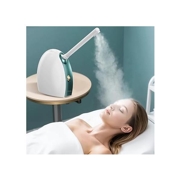 Newbealer 3in1 Facial Steamer Bundle with Extended Nozzle, Upgraded Spa Experience, Extra Flexibility for Personal Care Use at Home or Salon