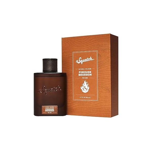 Dr. Squatch Natural Cologne for Men - Scent-Lock Technology and Sustainably-Sourced Ingredients Fireside Bourbon (1.7 fl oz)