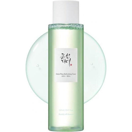 Beauty of Joseon Green Plum AHA BHA Toner Refreshing Facial Essence Moisturizer Mild Exfoliating Salicylic Acid for All Skin Types, Korean Care Men Women 150ml 5.07 fl.oz