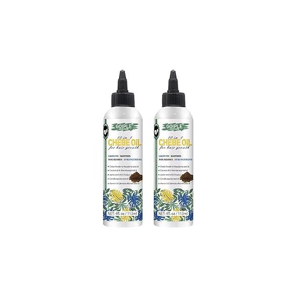 Natural 10 in 1 Chebe Oil Moisturizer for Scalp, African Powder Hair Growth Stronger, Thicker, Longer All Types(2pcs)