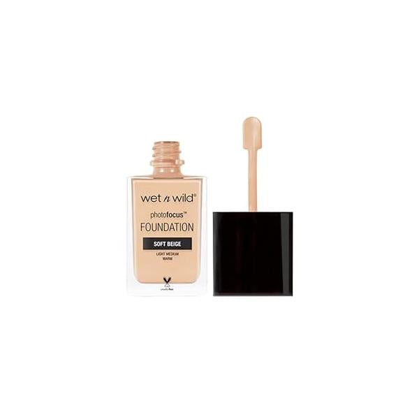 wet n wild Photo Focus Matte Liquid Foundation Soft Beige, Vegan & Cruelty-Free