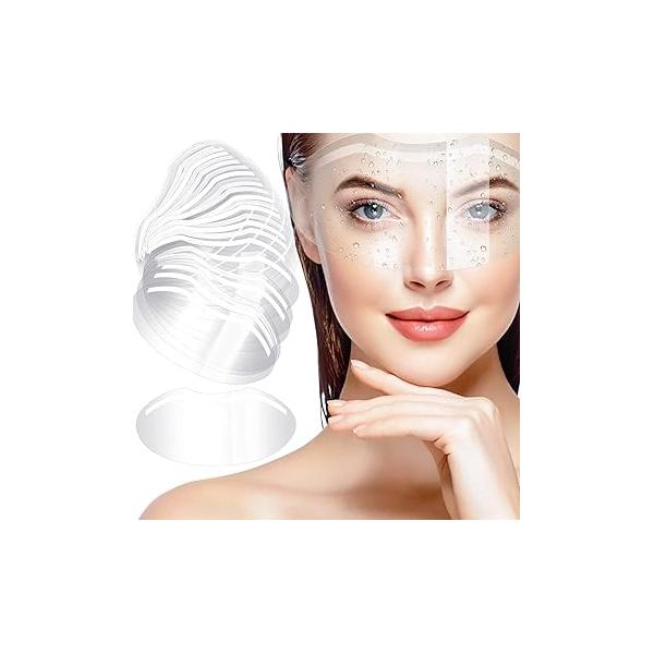 Honeydak 300 Pcs Makeup Shower Face Visors Permanent Microblading Supplies Disposable Plastic Visor Clear Cover for Hairspray Salon Eyelash Extensions Eyelid Aftercare