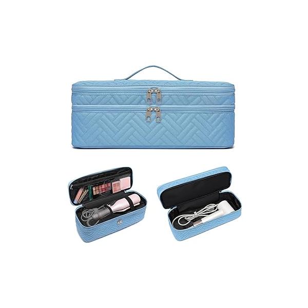 Double-Layer Carrying Case Apply to Revlon One-Step Hair Dryer, Travel Bag for Volumizer/Styler,Water Resistant Storage Organizer Box,Compatible with FlexStyle Attachment (Bag Only)
