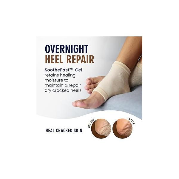 Dr. Frederick's Original Moisturizing Heel Socks for Cracked Treatment - 2 Pairs Stop Heels in Their Tracks