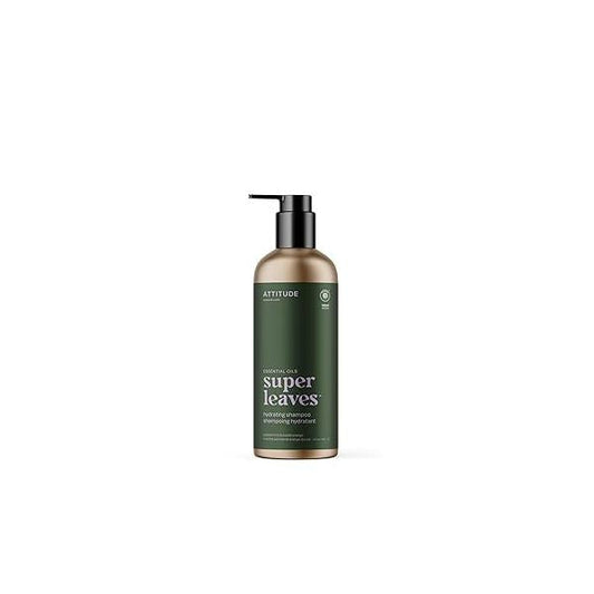 ATTITUDE Hydrating Hair Shampoo with Essential Oils, EWG Verified, Plant and Mineral-Based Ingredients, Vegan Beauty Products, Refillable Aluminum Bottle, Peppermint & Sweet Orange, 16 Fl Oz