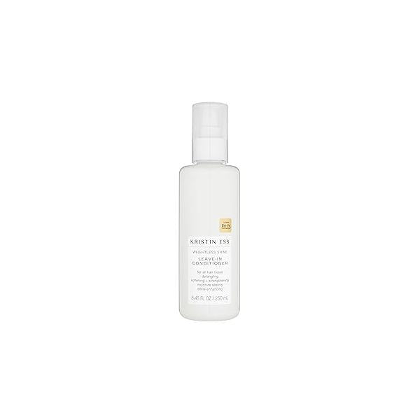 Kristin Ess Hair Hydrating Salon Leave In Conditioner Spray for Strength + Shine - Lightweight Anti Frizz Detangler Women Sulfate Free Color Safe Castor Oil Moisture Bond Repair