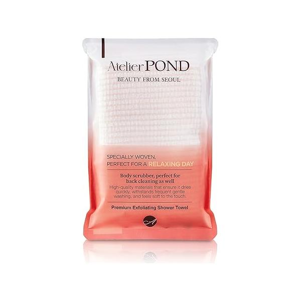 Korean Premium Exfoliating Washcloth - Deep Clean & Smooth Skin for a Fresh Day, Waffle Weave Design Spa-Quality Results, Made in Korea