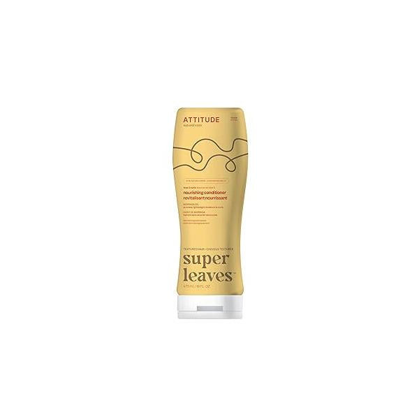 ATTITUDE Nourishing Conditioner for Curly Hair with Moringa Oil, Vegan and Naturally Derived, 3a, 3b, 3c Curl Type, Provides Lightweight Moisture to Curls, 16 Fl Oz
