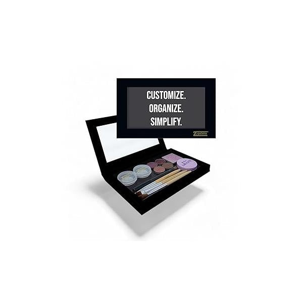 Deep Large Magnetic Makeup Palette, Empty Universal Magnet makeup palette for Eyeshadows, Powders, Customizable Beauty Organizer with Clear Window